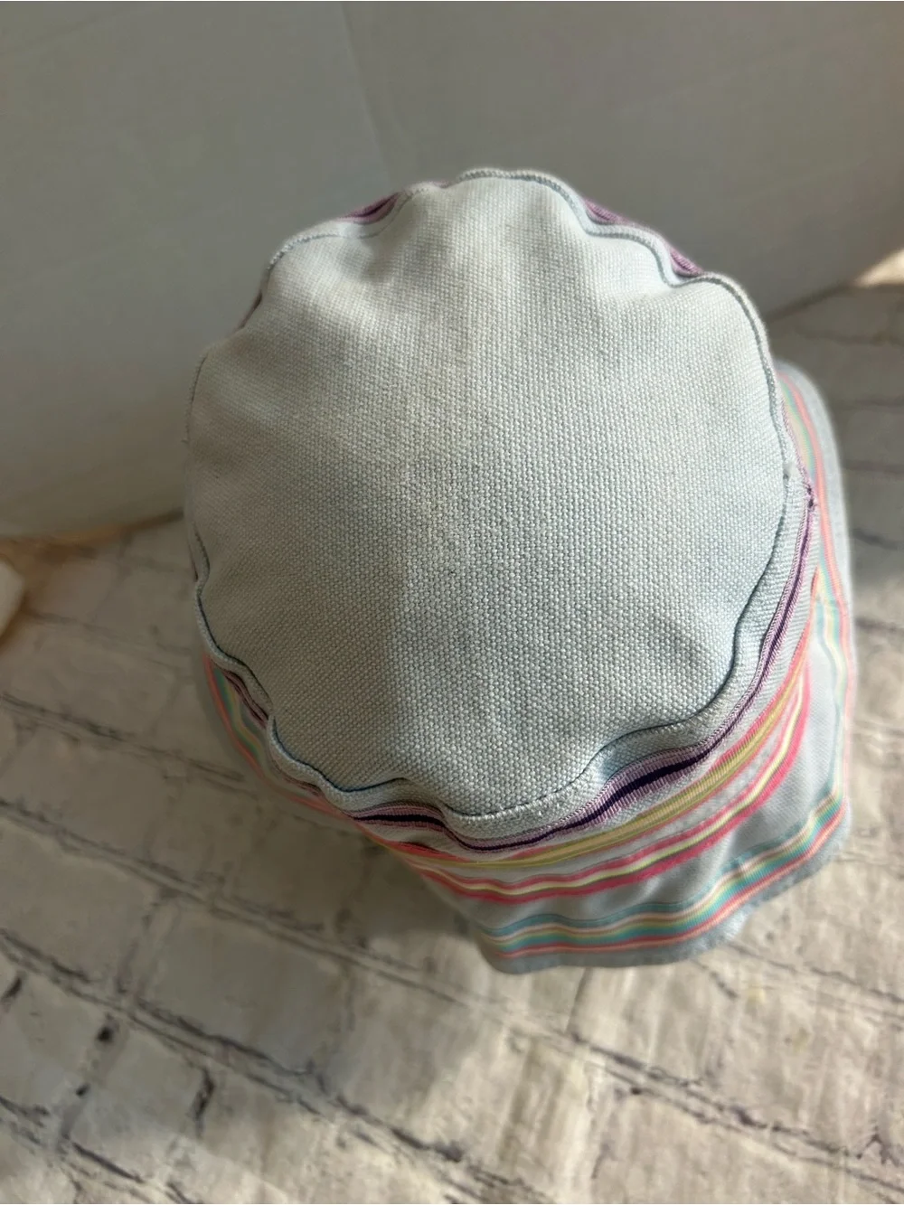 DORFMAN PACIFIC KINDERCAPS LT BLUE MULTI COLORED BUCKET HAT O/S